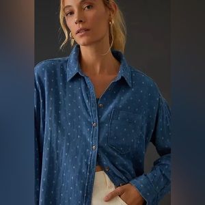 Pilcro • Cotton Inigo Long Sleeve Button Up Oversized Blouse • Anthropologie